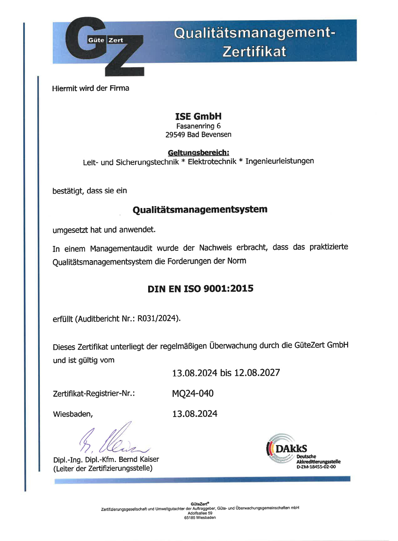 ISE_L2480801_Zertifikat_MQ24-040_R031-2024_ISE-GmbH_QM2 ISE GmbH Zertifikat